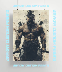 Viking Warrior Art Poster Print – No Frame