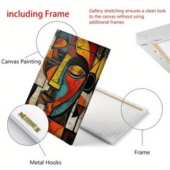 Canvas Art Abstract Color Face Geometric Cubism Modern Wall Decor