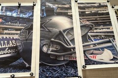 NFL Football Stadium Dallas Cowboys Helmet 5 Piece Panel Canvas Wall Art Decor!