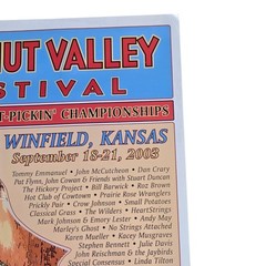 Vintage 2003 Walnut Valley Festival Poster Winfield Kansas Bluegrass Guitar