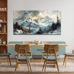 Large Wall Art For Living Room Canvas Wall Decor For Office Abstract Mountain…
