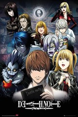 Death Note Anime Poster 4×6 Photo – Character Collage Manga Art Print
