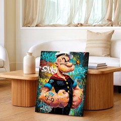 Canvas Graffiti Sailor Cartoon Character Poster Colorful Urban Street Print