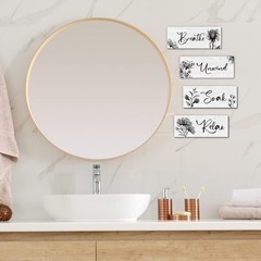 Luxurious 10×4» Farmhouse Bathroom Plaque Set – Easy Install & Lasting Design