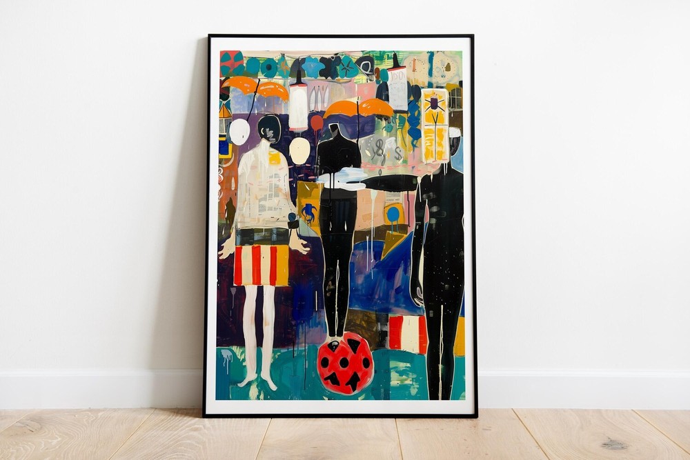 Afrocentric Abstract Poster Black Identity Contemporary Wall Art Print