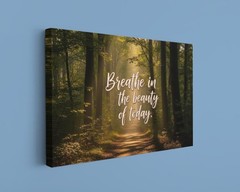 Motivational Nature Canvas Peaceful Forest Path Wall Art Home Decor