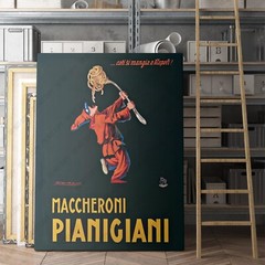 Maccheroni Pianigiani, 1922 Vintage Ads Food Pasta Kitchen Canvas Wall Art Print