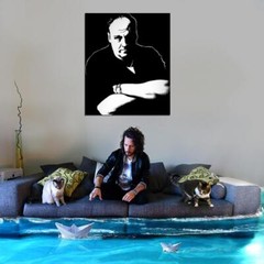 V4285 Tony James Gandolfini Portrait Art BW The Sopranos Decor WALL POSTER PRINT