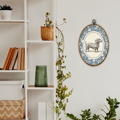 Vintage Dachshund Dogs Oval Wall Art Framed, Dachshund Dog Gifts for Women Wa…