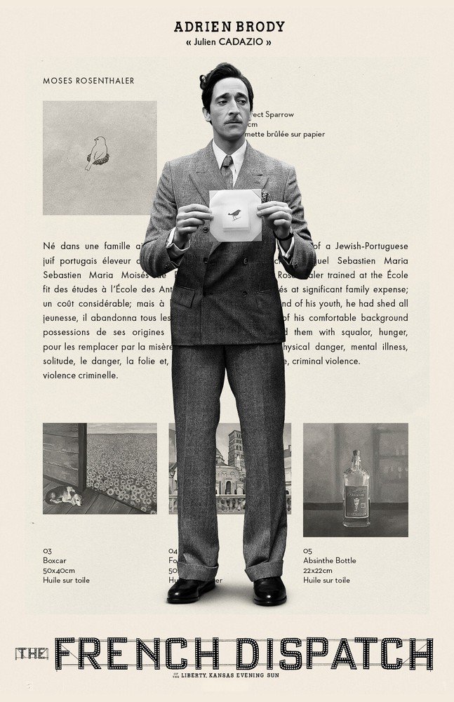 BB3911 The French Dispatch Film By Wes Anderson 2021 Brody Movie Poster 11×17