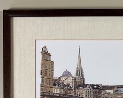 Vintage Zoe Kenway Framed Print Pulteney Bridge, Bath 14.5”x11.5”