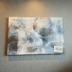Modern Abstract Wall Art Blue Gray For Office – 10 X 14.5 – New Sealed