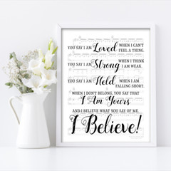 Lauren Daigle You Say Music Decorative Tabletop Wall Art Decor Print Gift