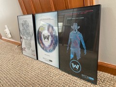 3 Original Westworld 2016 NYC Comic Con HBO Plastic Framed Poster Prints