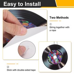20Pcs 5.5 Inch Vinyl Records Decor 16 Designs Black and Gold Style 1