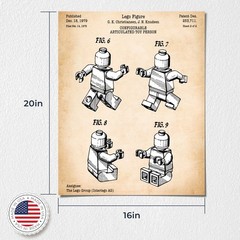 Interlocking Figure Wall Art Poster Print, Mini Figures Poster, Ready To Hang