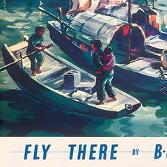 Hong Kong – Fly There by BOAC – 1950 Retro Travel Poster