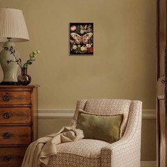 Vintage Framed Wall Art Butterfly Floral Canvas Wall Art Prints Boho Botanica…