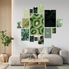 50 pcs Green Wall Collage Kit – Nature-Inspired Green Wall Decor