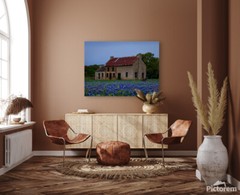 Photography Print Texas Bluebonnets, The Bluebonnet House Marble Falls Texas