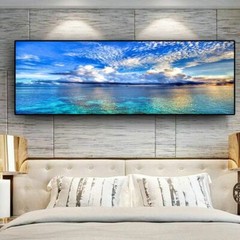 Natural Sunset Could Lake Canvas Painting Wall Art Landscape Poster Wall Picture
