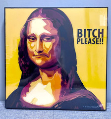 Wall Decor Funny Pop Art Mona Lisa Poster w/Wooden Frame 10″ Keetatat