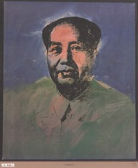 ANDY WARHOL Mao 32.75″ x 26.75″ Poster 1989 Pop Art Blue, Black, Green Chairman,