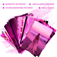 Pink Neon Wall Collage Kit Aesthetic Pictures, Trendy Room Decor for Teen Girls,