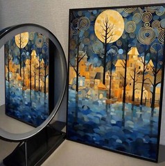 Canvas Wall Art EVENING MOON by GUSTAV KLIMT 12 x 16 Unframed 539