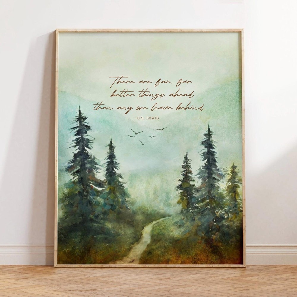 Inspirational Quote Canvas Print, Christian Watercolor Art Decor Gift