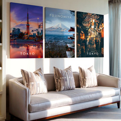 3 Pieces Captivating Japan Cityscape Large Wall Art Set for Living Set Of 3
