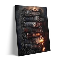 Skeleton Party Canvas Wall Art Framed, Gothic Haunted Ballroom Picture Print