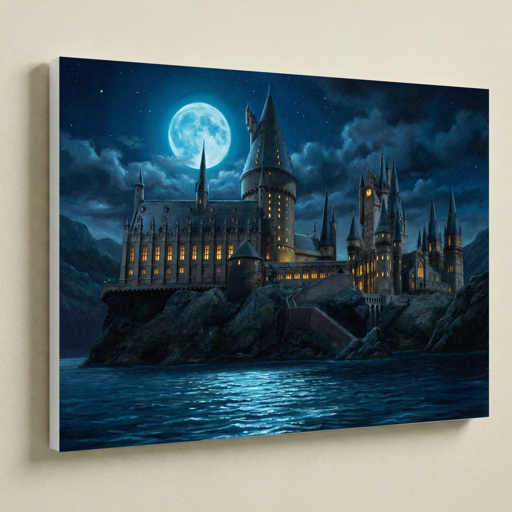 Hogwarts Harry Potter Canvas UV Print 16×12 Retro Vintage Fan Wall Art Decor