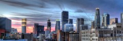 Los Angeles California Downtown Skyline Panoramic Photo Photograph Poster 12×36