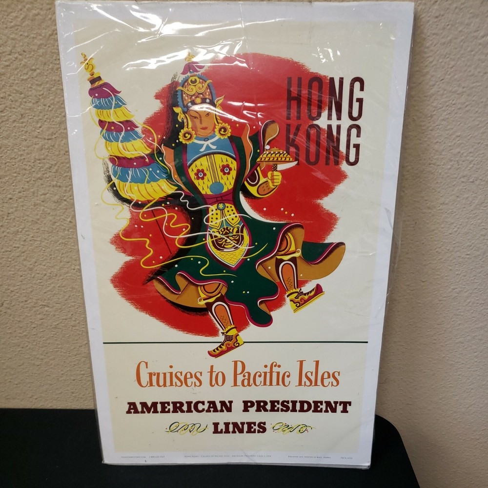 HONG KONG CRUISES TO PACIFIC ISLES Poster 12″×18″ NEW REPRODUCTION