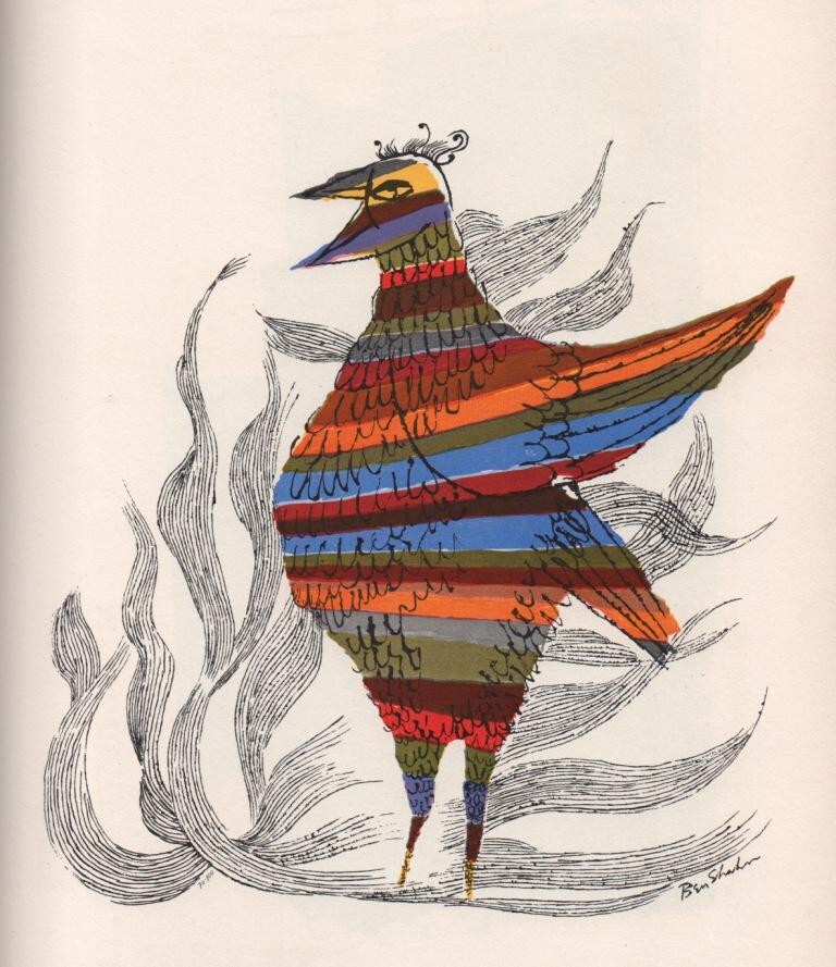 Phoenix Art Print – Ben Shahn – Midcentury Modern Symbolic Illustration to Frame