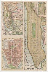 Mid-Century Modern New York City Map | Manhattan Subway Financial District