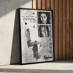 Vagabond Miyamoto Musashi Anime Poster, Vintage Samurai Wall Art Decor