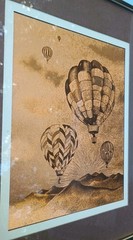 Vintage Holo Optical Illusion Art Hot Air Balloon Foil by Manifestations Inc