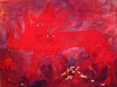 Ben Shahn 1948 Modern Allegory – Red Beast Expressionist Giclée Print