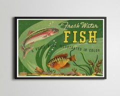 1939 Fresh Water FISH Guide POSTER! (up to 24 x 36) – Fishing – Trout – Vintage