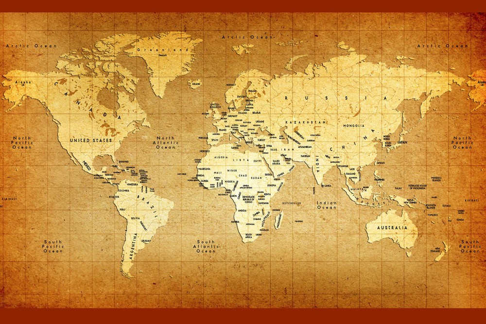 Detailed Old World Antique Style Map Cool Wall Decor Art Print Poster 18×12
