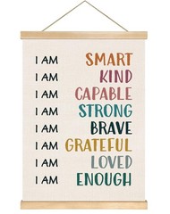 Positive Affirmation Wall Art Decor -I Am Kind I Am Strong 8.5×14 Inch,Inspir…