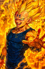 Dragon ball Z Vegeta poster print 8.5″x14» home decor glossy paper #2