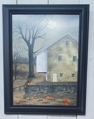 Billy Jacobs «Autumn Moon» pumpkins in fall autumn Framed 12×16 wall picture