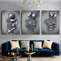 ZMURED 3D Wall Art Decor Artwork Figure Statue Modern Art Canvas Painting,Lar…