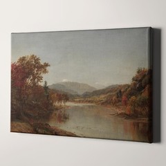 Fall Wall Art Autumn Landscape Painting Mount Washington Canvas Wall Art Print