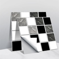 A set of 10pc 3D Tile Sticker Glass Tilediy Waterproof Mosaic Crystal Wall