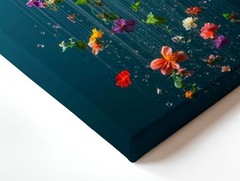 Wall Art Floating Cloud Floral Bouquet Print Colorful Dreamy Botanical Decor