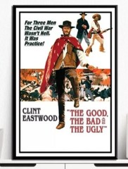Clint Eastwood «The Good The Bad And The Ugly» Canvas Print 8″ x 12″ (No Frame)
